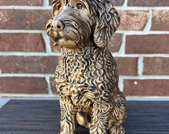 Golden Doodle 9.5" - Hand-Painted, 3D Printed, Pet Memorial