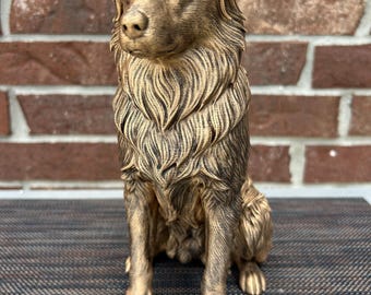 Australian Shepherd 9.5" Statue- Hand-Painted, 3D Printed, Pet Memorial