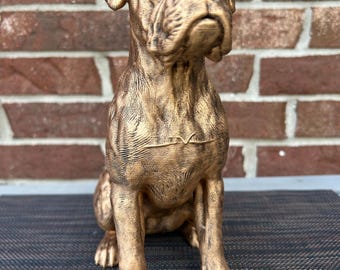 Boxer Statue- Hand-Painted, 3D Printed, Pet Memorial