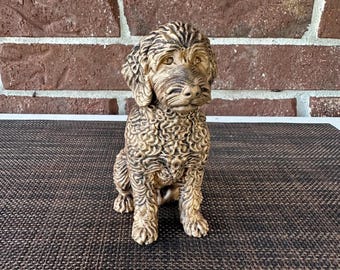 Mini Golden Doodle Statue 4.9"- Hand-Painted, 3D Printed, Pet Memorial, Mini Size