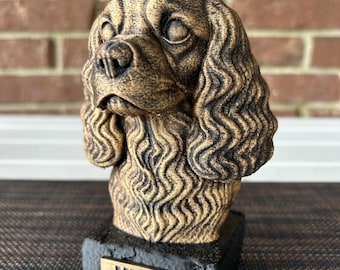 Cavalier King Charles Spaniel  - Hand-Painted, Customizable, 3D Printed, Pet Memorial