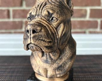 Cane Corso Bust  - Hand-Painted, Customizable, 3D Printed,