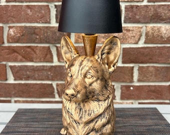 Cordless Corgi Lamp 13.5” - Hand-Painted, 3D Printed, Corgi Night Light