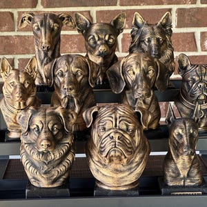 Dog Bust - Hand-Painted, Customizable, 3D Printed