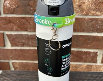 Personalized Name Band for Owala Water Bottle – with Keychain