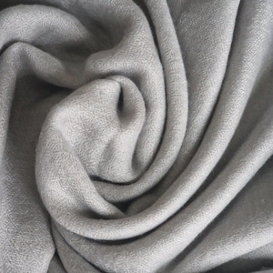 Natural Diamond Weave 100% Pashmina Kashmir Stole - Soft White