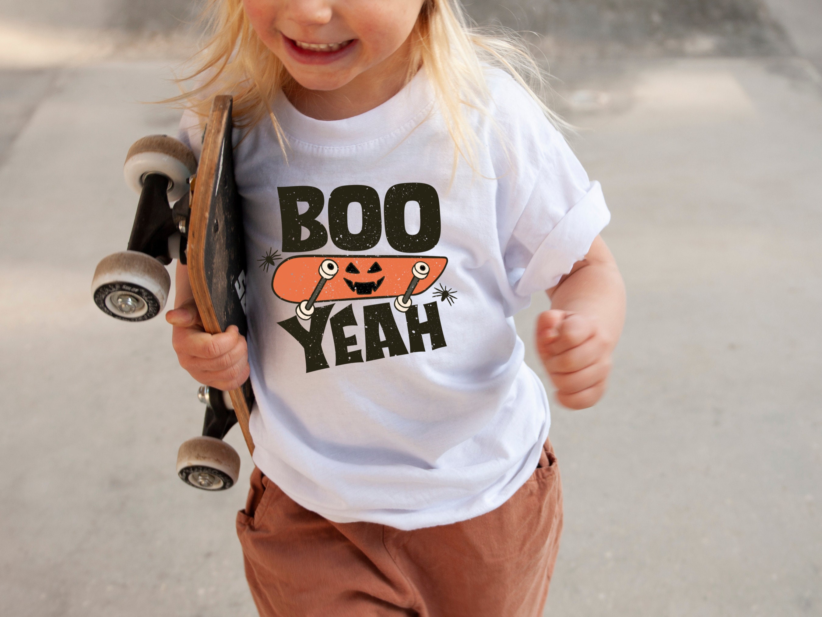 Kleding Jongenskleding Tops & T-shirts Polos Boy's Pumpkin Shirt // Jongen's Herfst Geborduurd Shirt 