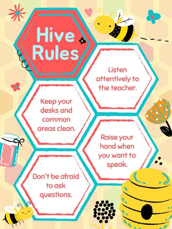 Hive Rules classroom Rules Etsy