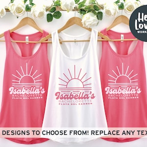 Bachelorette Tank Tops, Bride Squad Tanks, Mexico Bachelorette, Retro Bachelorette Party Crew, Bridesmaid Tank Tops, Miami Bach Party Gifts