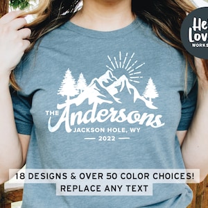 Matching Family Camping Trip Shirt, Custom Family Vacation Shirt, Personalized Family Mountain Vacation Shirt, Matching Family Trip Shirt