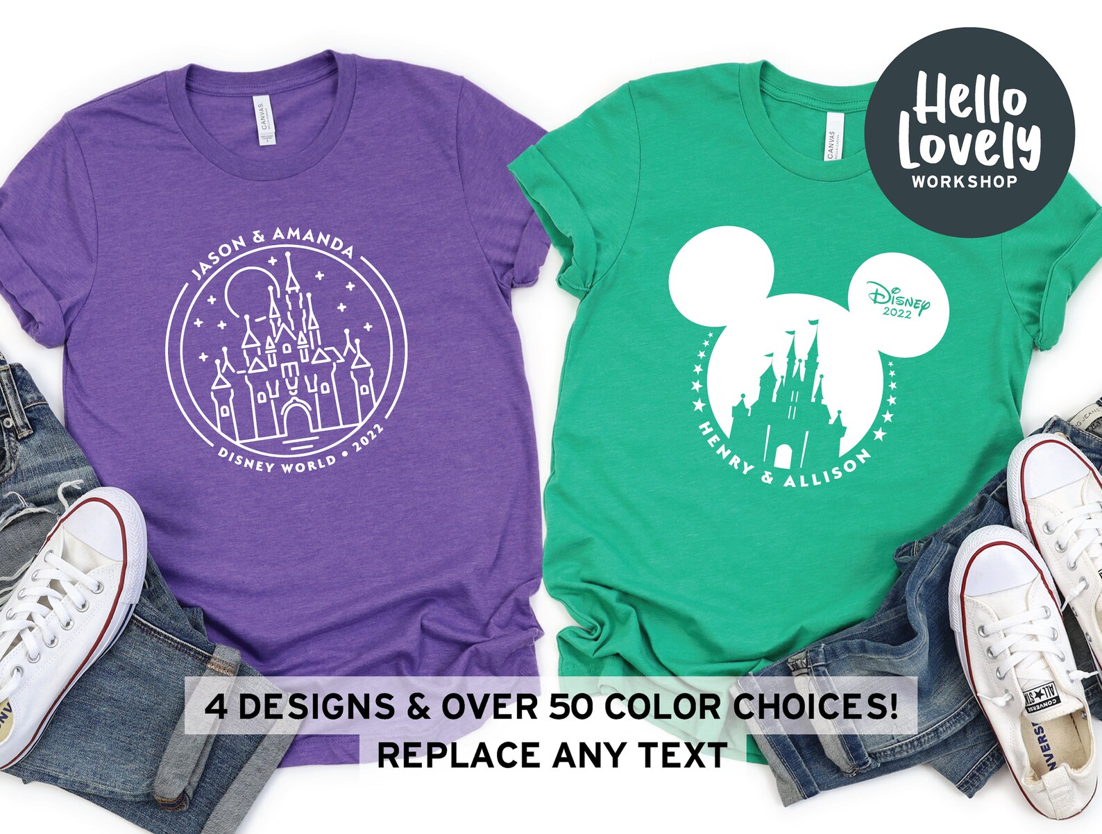 Personalized Disney Shirts for Couples Custom Disney Wedding Etsy
