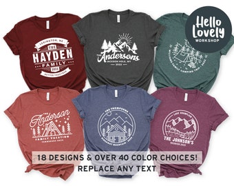 Matching Family Camping Trip Shirt, Custom Family Vacation Shirt, Personalized Family Mountain Vacation Shirt, Matching Family Trip Shirt