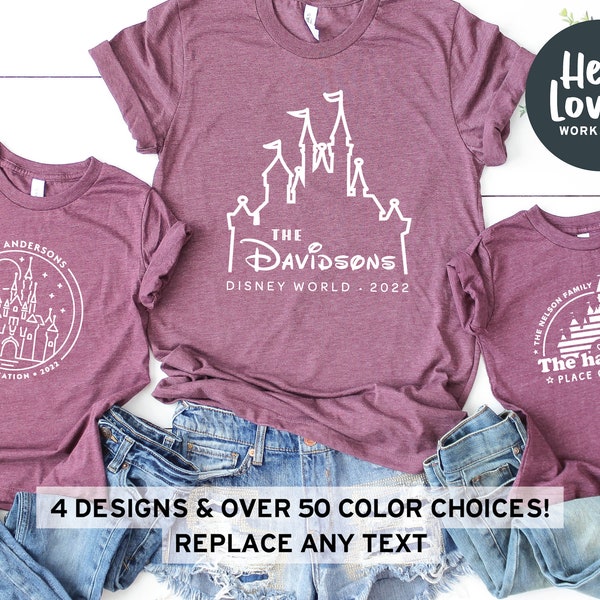 Disneyworld Shirts Family, Personalized Disney Shirts, Big Little Disney Shirts, Magic Kingdom Shirt, Disney Family Shirts, Disney Vacation