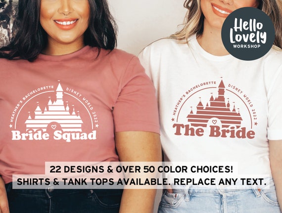 Disney Bride Squad Shirts, Disney Bachelorette Shirts, Disney Bride Shirt , Disney Bridesmaids tshirts, Custom Disney Wedding Shirts