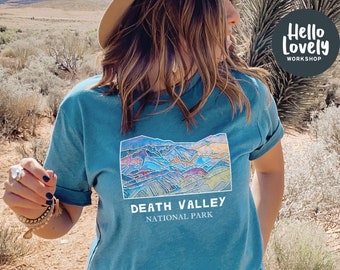 Death Valley National Park Shirt, Artists Palette Death Valley Shirt, Unisex National Park Graphic Tee, Adventure Hiking Camping Gift