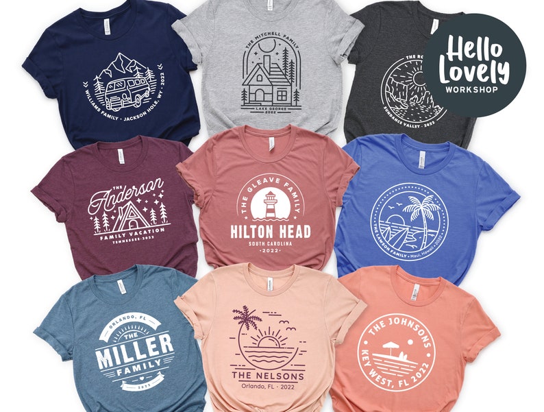 Personalized Family Vacation Shirts, Family Reunion Shirts, Road Trip Shirt, Add Your Text, Matching Vacation Shirts, Family Camping, Retro bild 2