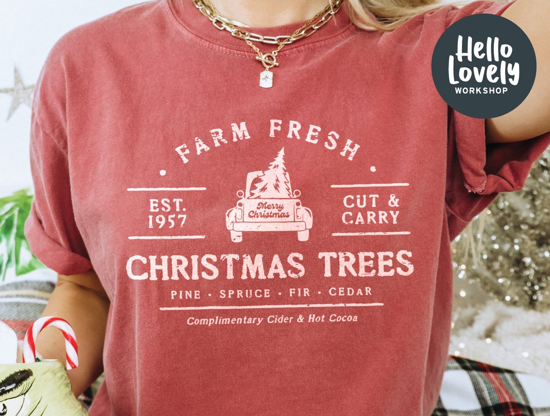 Comfort Colors® Womens Christmas Shirts Vintage Christmas Etsy