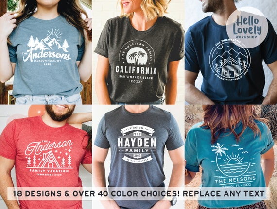 Personalized Family Vacation Shirts, Family Reunion Shirts, Road Trip Shirt, Add Your Text, Matching Vacation Shirts, Family Camping, Retro