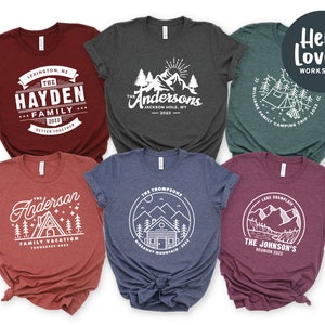 Personalized Family Vacation Shirts, Outdoor Activities, Matching ...