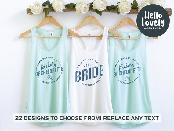 Bridesmaid Tank Tops, Custom Bachelorette Tank Tops, Custom Bridesmaid Tank Tops, Bach Party Tanks, Bridal Party Tanks, Bachelorette Gift