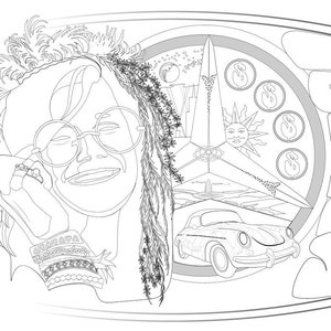 Janis- mercedes benz, Coloring page