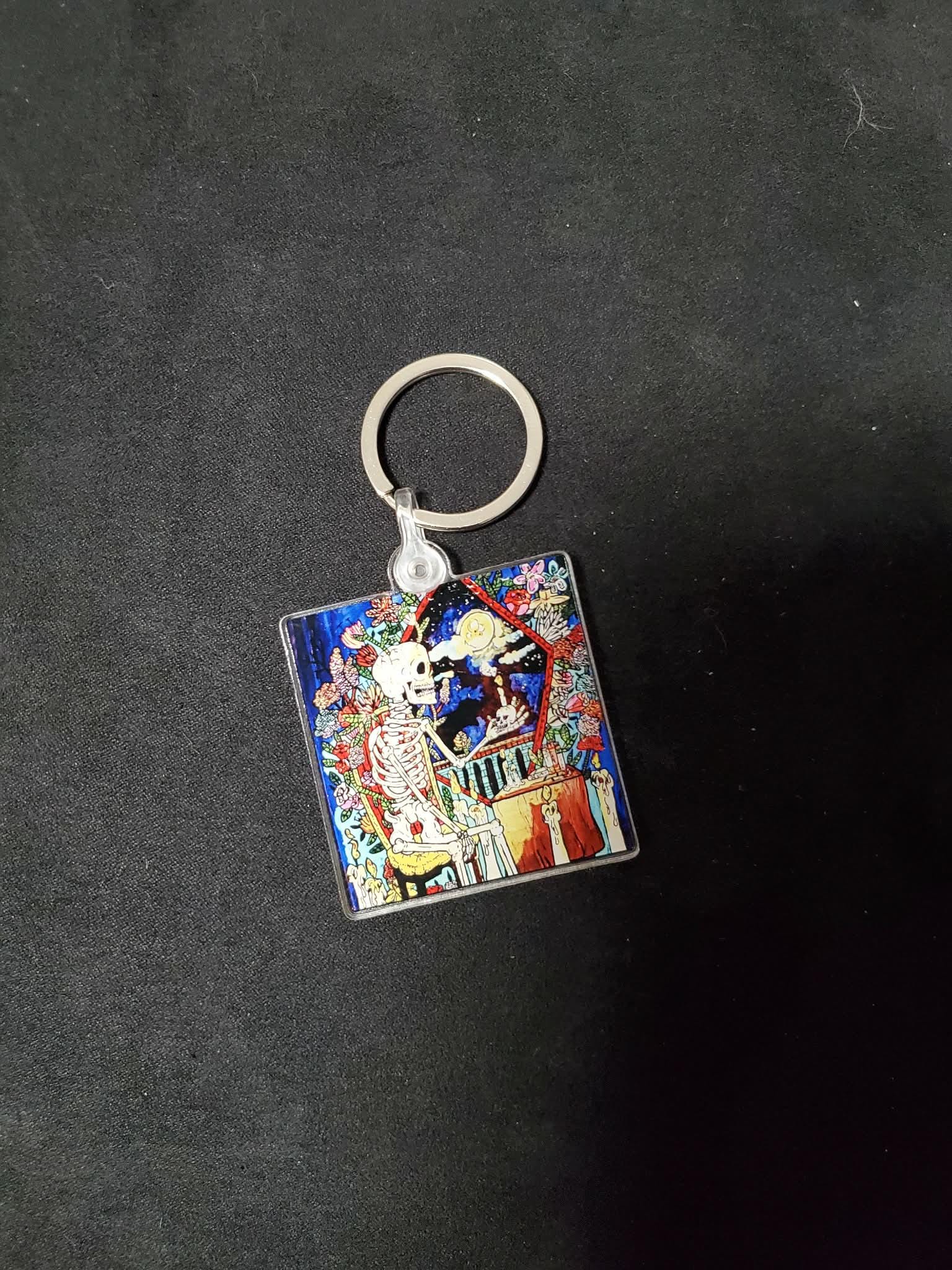 Skeleton in a Study Custom Keychain - Etsy