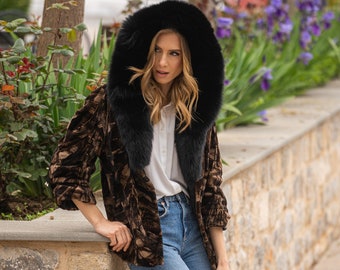 SAGA MINK シェアードミンクジャケット ブラック シェアード ミンク ジャケット、ナチュラル ランチ ミンク