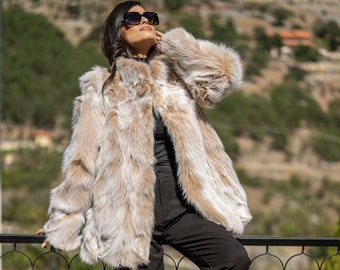 EPOCA ☆ FOXファー付きコート ライトベージュ サイズ40 EPOCA ☆ FOX