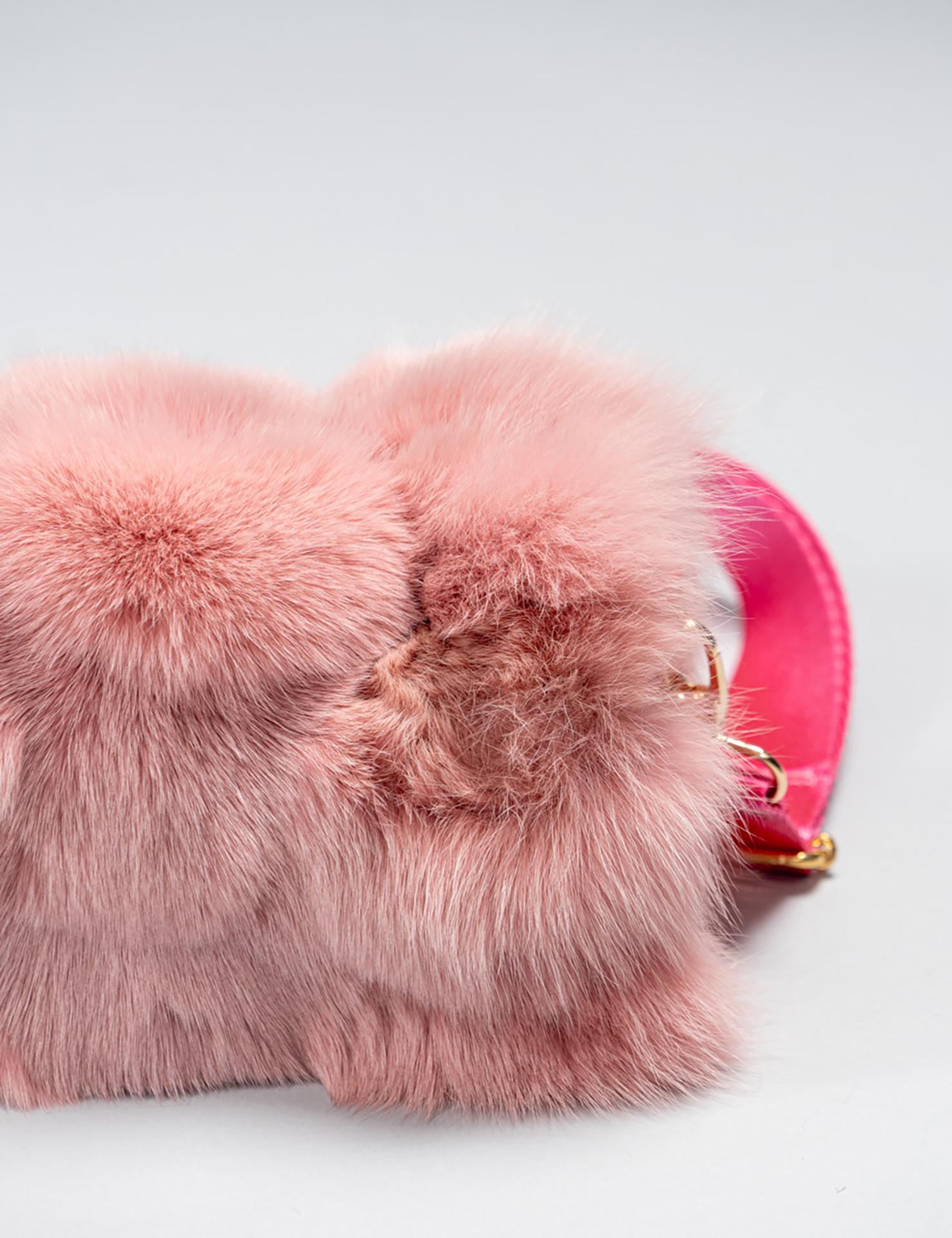 Pink Fluffy Fox Fur Cross Body Bag. Luxury Gift for Her. - Etsy