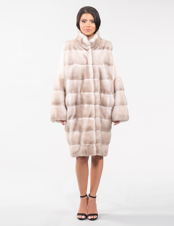 Day Furs Inc. Woman's Two Tone Sheared Mink Fur Jacket