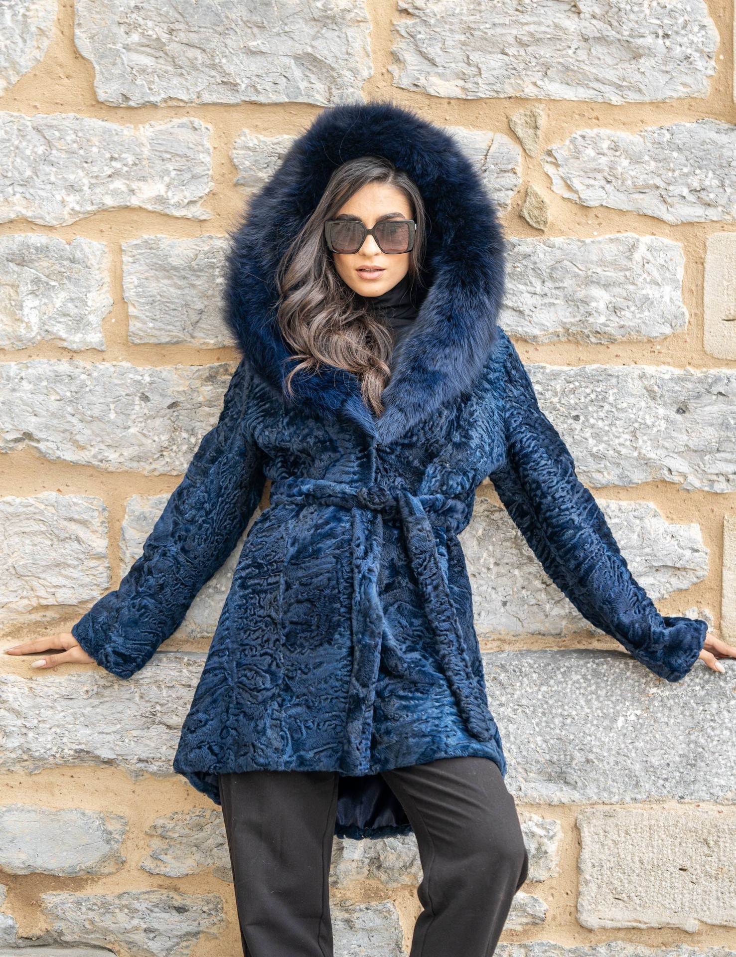 Blue Fur Coat Etsy Canada