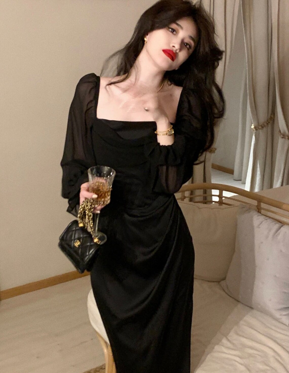 JENNIE Chiffon Fairy Dress Paris Fashion Korean Fashion - Etsy