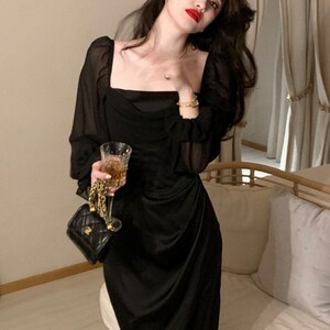 JENNIE Chiffon Fairy Dress Paris Fashion Korean Fashion - Etsy