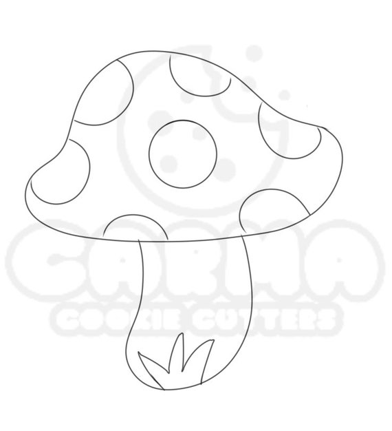 Mushroom Cookie Cutter STL 3 - Cookie Cutter STL Store - design optimized