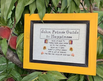 John Prine&#39;s Guide to Happiness, Spanish Pipedream Cross Stitch Pattern PDF