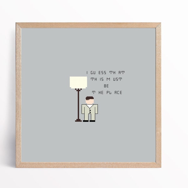Talking Heads "This Must Be The Place" Naïve Melody Song Cross Stitch Pattern Lamp, Stop Making Sense