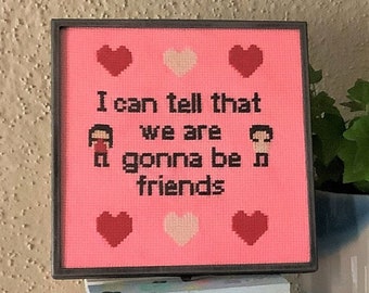 The White Stripes Cross Stitch Pattern PDF Digital Download, "I Can Tell That We Are Gonna Be Friends"