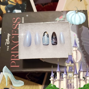 Cinderella Press On Nail Set | Disney Nails, Cinderella, Disney Parks Style