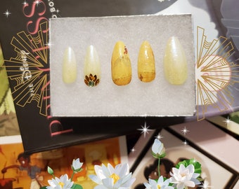 Juego de uñas postizas Tiana / Uñas de La Princesa y el Sapo, Uñas postizas Disney