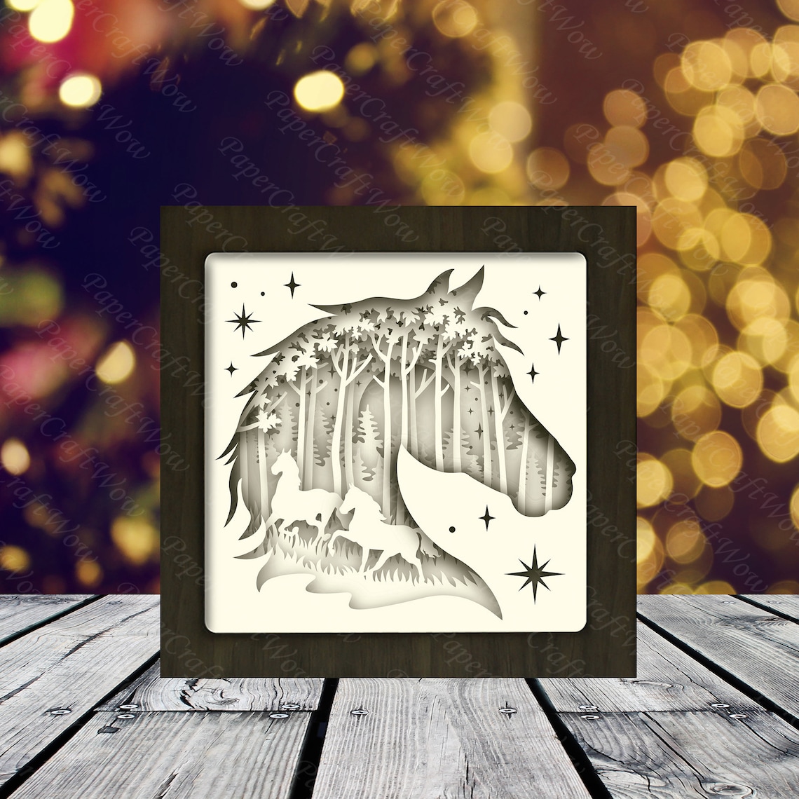 Horse Paper Cut Paper Cut Light Box SVG Shadow Box Shadow | Etsy