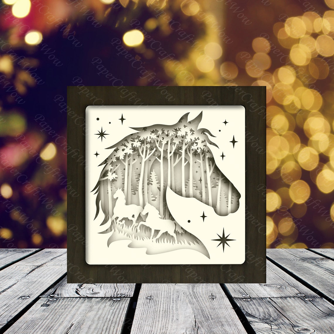Horse Paper Cut Paper Cut Light Box SVG Shadow Box Shadow | Etsy