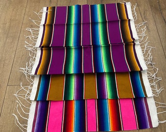 Mexican Handmade Serape colorful placemat /Set of 6 Mexican Sarape Placemats Vibrant Table Décor For Everyday Use, a Vibey Fiesta, or Gift.