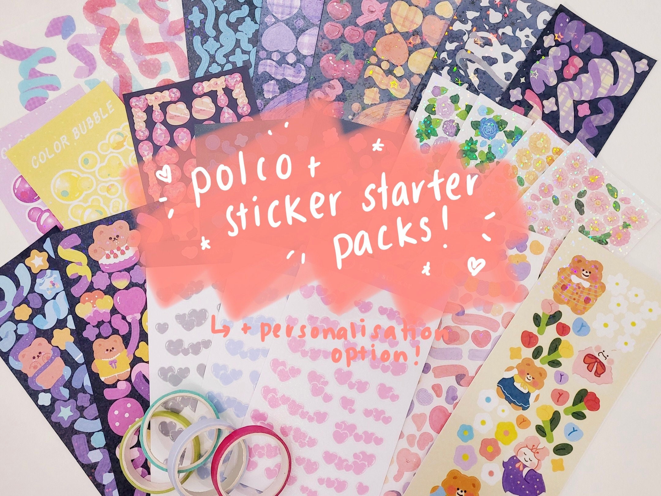 Kpop Toploader Deco Stickers, Kawaii Animal Ribbon Deco Stickers, Photocard Deco  Sticker 
