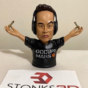 Elon Musk 3D Printed Figure - WallStreetBets Occupy Mars Tesla 3D Print STL - Elon Musk Figure