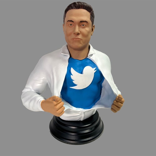 Elon Musk Painted 3D Printed Figure - Twitter Tesla Dogecoin SpaceX shops Occupy Mars