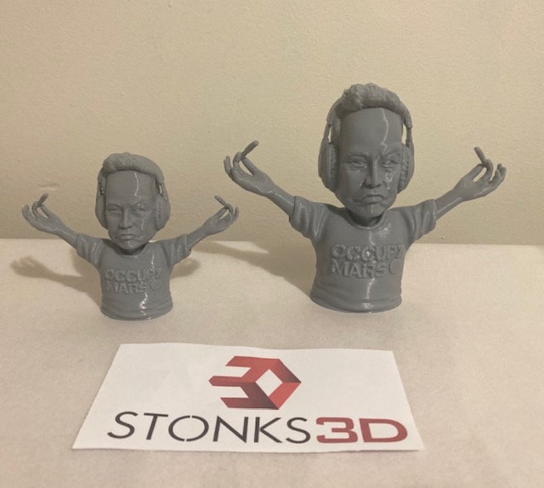 Elon Musk Marijuana Weed Two Joints 3D Printed figure WSB WallStreetBets 2021 Man Of The Year image 7