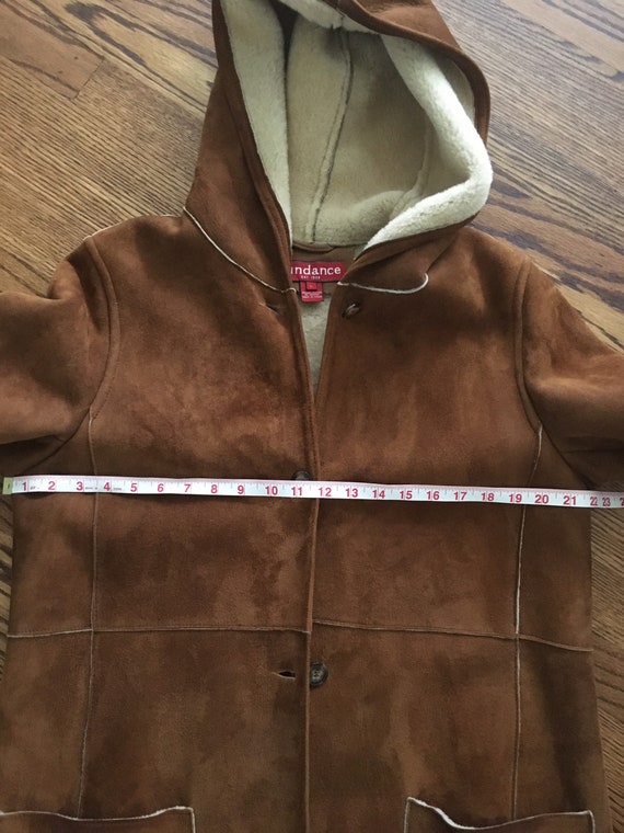 Vintage 1990s Genuine Suede Shearling Sundance Ov… - image 5