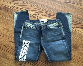 Artisan De Luxe Patched and Acid Washed Jeans by Free People
