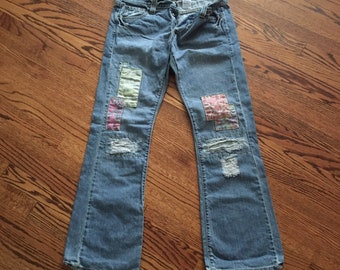 Newer Vintage Levis Slouch Bootcut 513 Patched Jeans - Etsy