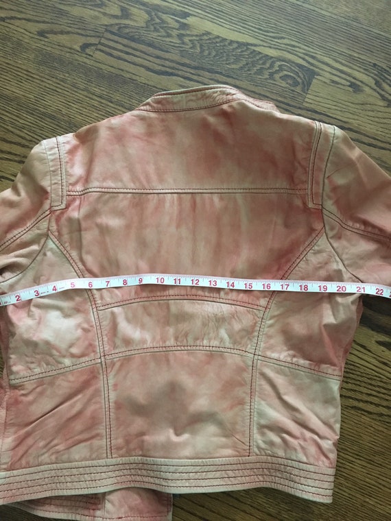 Vintage Levi’s Pale Red Leather Biker Jacket - image 8